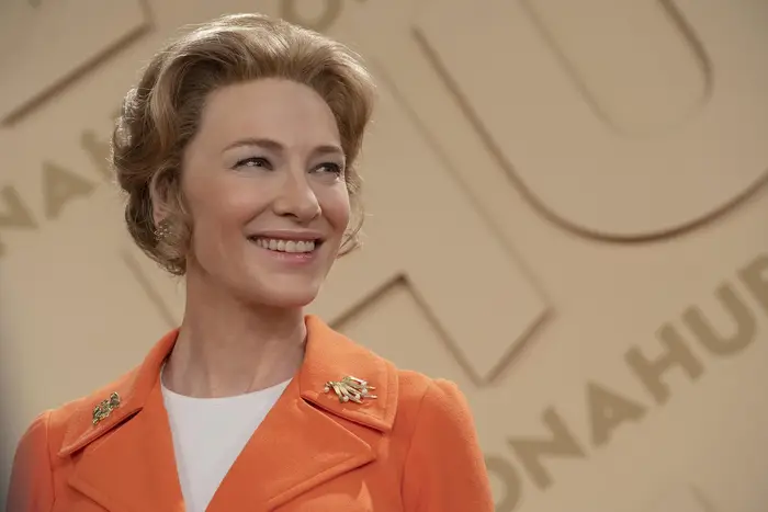 A photo of Cate Blanchett as Phyllis Schlafly